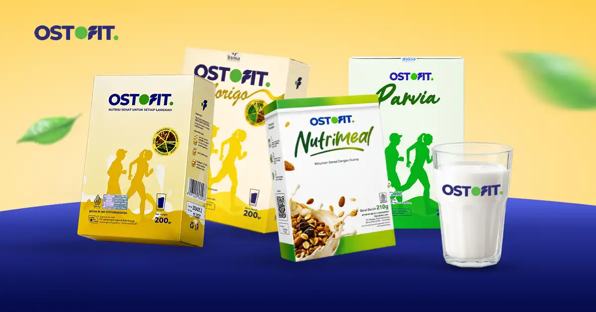 Empat kemasan produk Ostofit yakni Original, Morigo, Parvia, dan Nutrimeal.